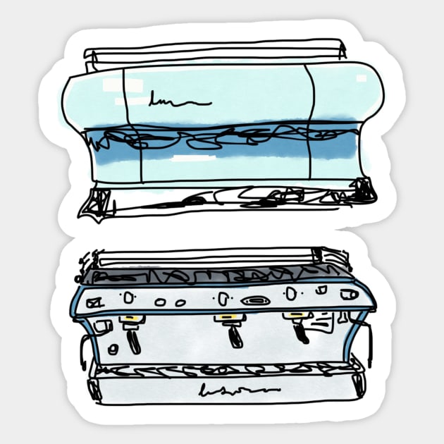 Espresso Machine Sticker by Walcott